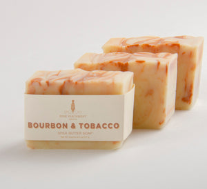 Bourbon Tobacco Handmade Soap - Gift Set of 3 Soaps