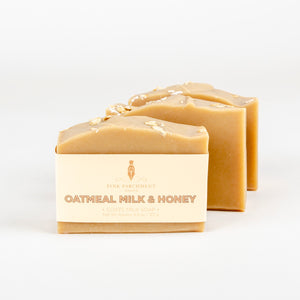 Oatmeal Milk and Honey Handmade Soap -  Gift Set of 3 Soaps