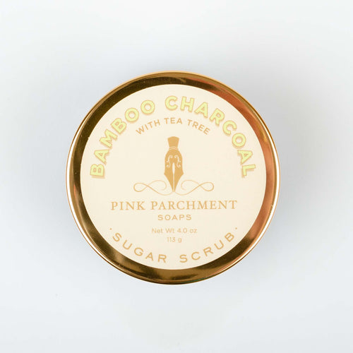 Activated Bamboo Charcoal Sugar Scrub With Tea Tree Essential Oil