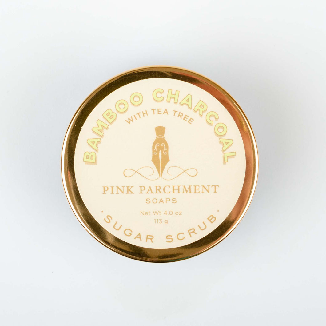 Activated Bamboo Charcoal Sugar Scrub With Tea Tree Essential Oil