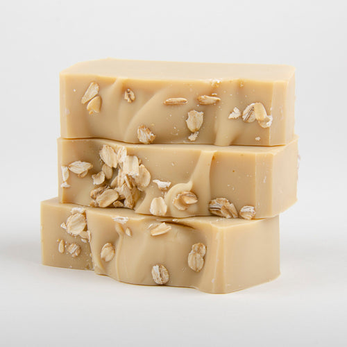 Oatmeal Milk and Honey Handmade Soap -  Gift Set of 3 Soaps