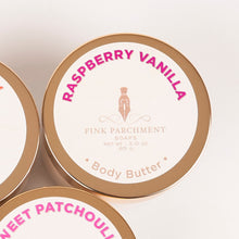 Load image into Gallery viewer, Body Butter - Choose your scent!   - Witches Brew, Raspberry Vanilla, Pumpkin Marshmallow, Sweet Patchouli