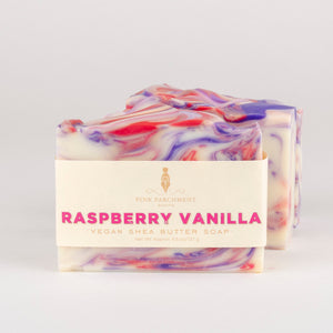 Raspberry Vanilla Soap - Gift Set of 3 Handmade Bar Soaps